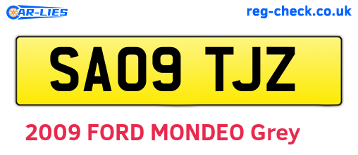 SA09TJZ are the vehicle registration plates.