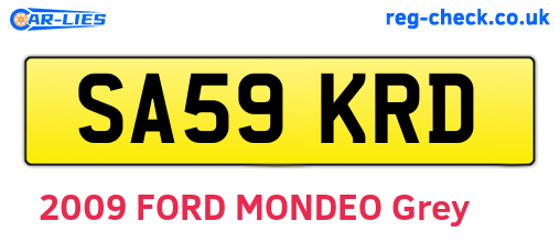 SA59KRD are the vehicle registration plates.