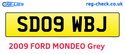 SD09WBJ are the vehicle registration plates.
