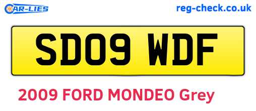 SD09WDF are the vehicle registration plates.