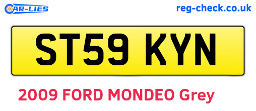 ST59KYN are the vehicle registration plates.