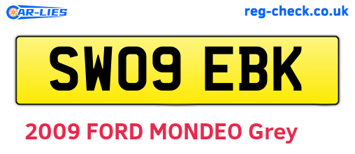 SW09EBK are the vehicle registration plates.