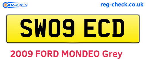 SW09ECD are the vehicle registration plates.