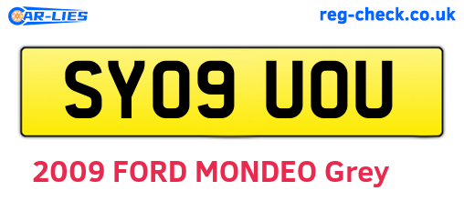 SY09UOU are the vehicle registration plates.