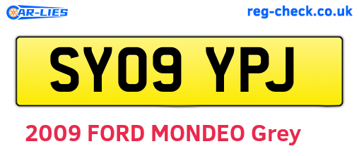 SY09YPJ are the vehicle registration plates.