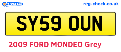 SY59OUN are the vehicle registration plates.