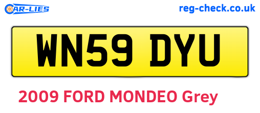 WN59DYU are the vehicle registration plates.