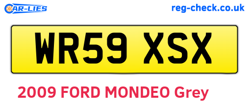 WR59XSX are the vehicle registration plates.