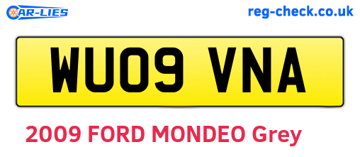 WU09VNA are the vehicle registration plates.