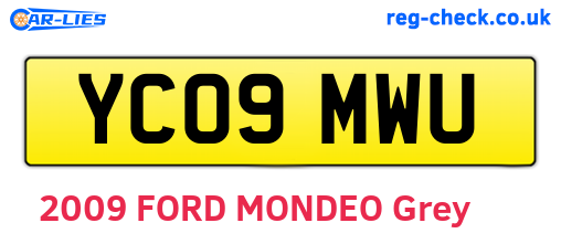 YC09MWU are the vehicle registration plates.