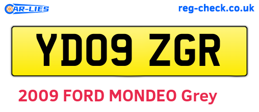 YD09ZGR are the vehicle registration plates.