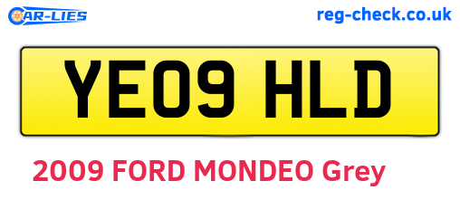 YE09HLD are the vehicle registration plates.