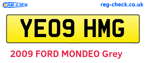 YE09HMG are the vehicle registration plates.