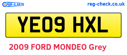 YE09HXL are the vehicle registration plates.