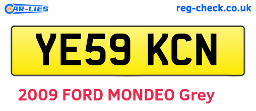 YE59KCN are the vehicle registration plates.