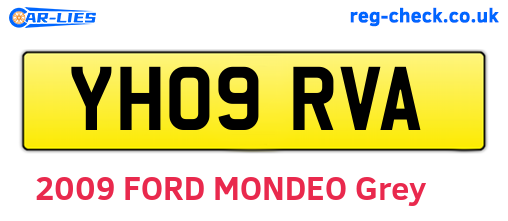 YH09RVA are the vehicle registration plates.