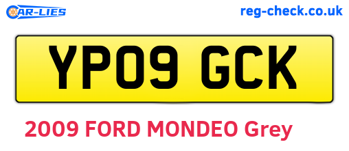 YP09GCK are the vehicle registration plates.
