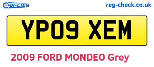 YP09XEM are the vehicle registration plates.