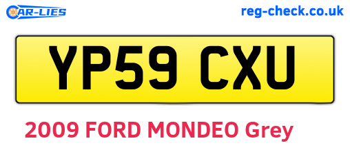 YP59CXU are the vehicle registration plates.
