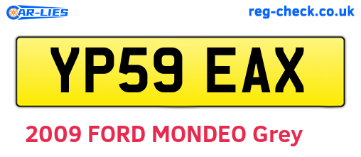 YP59EAX are the vehicle registration plates.