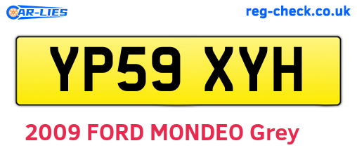 YP59XYH are the vehicle registration plates.
