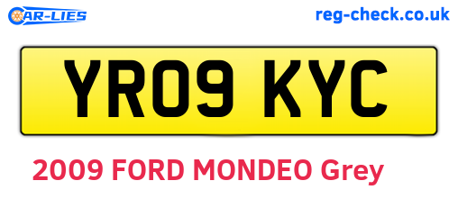 YR09KYC are the vehicle registration plates.
