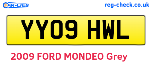 YY09HWL are the vehicle registration plates.