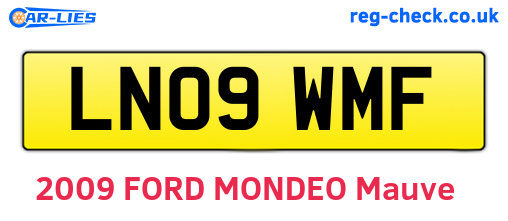 LN09WMF are the vehicle registration plates.