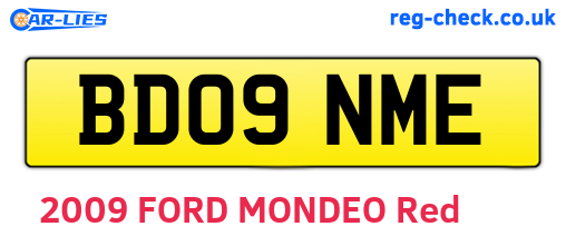 BD09NME are the vehicle registration plates.