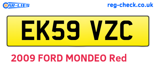 EK59VZC are the vehicle registration plates.