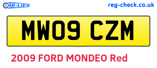 MW09CZM are the vehicle registration plates.
