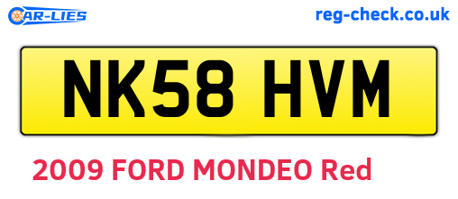 NK58HVM are the vehicle registration plates.