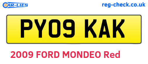 PY09KAK are the vehicle registration plates.