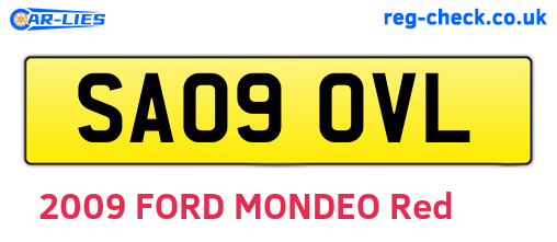SA09OVL are the vehicle registration plates.