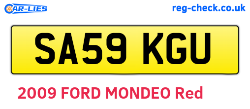 SA59KGU are the vehicle registration plates.