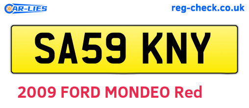SA59KNY are the vehicle registration plates.
