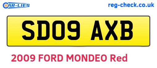 SD09AXB are the vehicle registration plates.