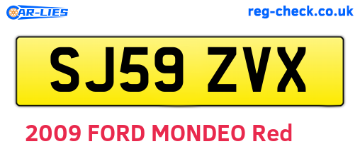 SJ59ZVX are the vehicle registration plates.