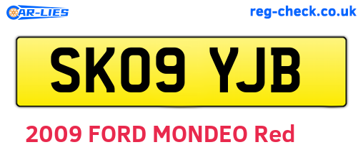 SK09YJB are the vehicle registration plates.