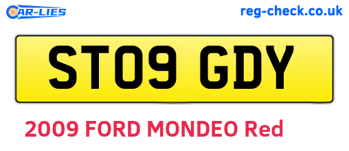 ST09GDY are the vehicle registration plates.