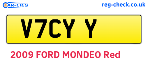 V7CYY are the vehicle registration plates.