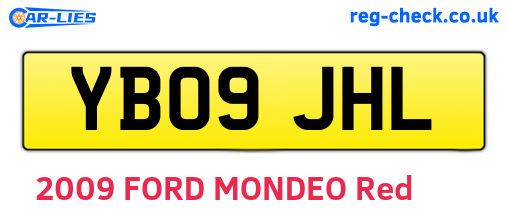 YB09JHL are the vehicle registration plates.