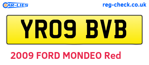 YR09BVB are the vehicle registration plates.