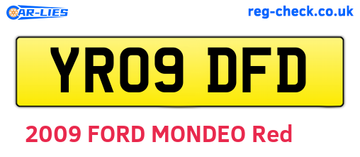 YR09DFD are the vehicle registration plates.
