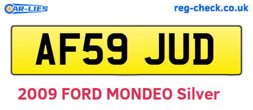 AF59JUD are the vehicle registration plates.