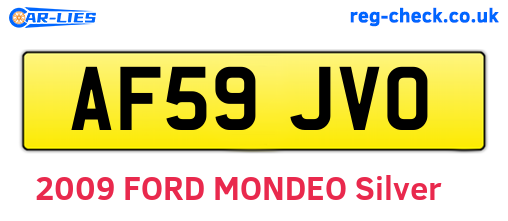 AF59JVO are the vehicle registration plates.
