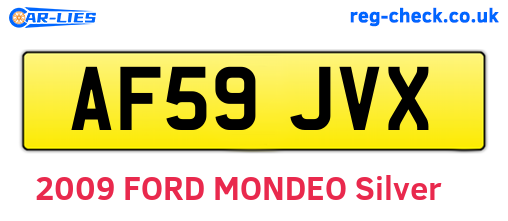 AF59JVX are the vehicle registration plates.