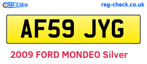 AF59JYG are the vehicle registration plates.