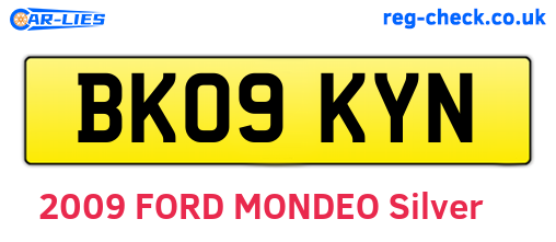 BK09KYN are the vehicle registration plates.