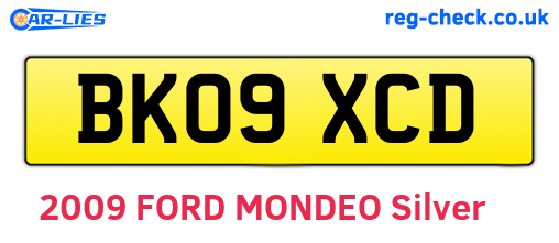 BK09XCD are the vehicle registration plates.
